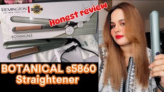 Best Remington hair straightener  BOTANICAL s5860 Remington straightener review  unboxing [upl. by Akirrehs]