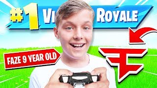 9 YEAR OLD JOINS FAZE CLAN IF HE WINS FORTNITE [upl. by Pulchi]