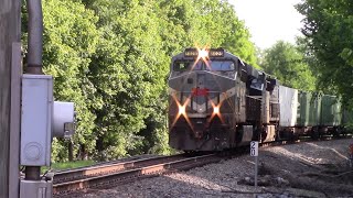 NS Train 27A with Monongahela Heritage Unit 8025 leading on the BLine Delaplane and The Plains VA [upl. by Anrak]