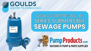 Goulds 3887BF WSBF Series Submersible Sewage Pumps [upl. by Adaynek]