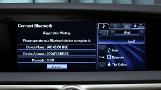 2013 Lexus GS Bluetooth Audio Player Pairing [upl. by Ailadgim592]