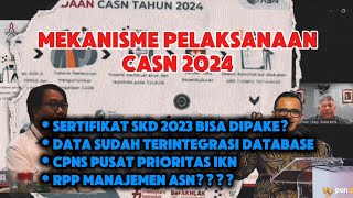 Pelaksanaan CASN 2024  Data sudah terkait database BKN  Hasil SKD 2023 bisa dipakai [upl. by Ynttirb]