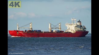 NUNAVIK  Shipspotting Germany 🇩🇪 IMO 9673850  River Elbe near City Otterndorf  4K VIDEO [upl. by Nonnac677]