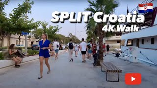 SPLIT Croatia  Summer Evening Walk  2023 Walking Tour  4K 30fps [upl. by Rosalynd]