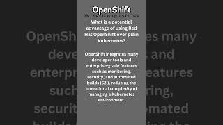 16 OpenShift Interview Quiz kubernetes Openshift [upl. by Rebecka]