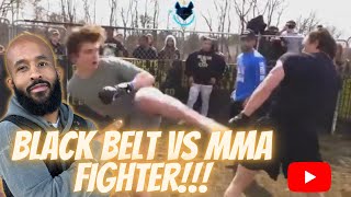 Karate black belt vs MMA Fighter STREET BEEF REACTION [upl. by Pronty]