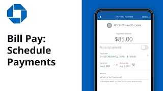 How to Schedule a Payment in Bill Pay  Chase [upl. by Wald]