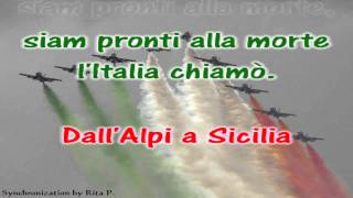 Singalong karaoke  Italian National Anthem  Inno Nazionale dItalia di Goffredo Mameli [upl. by Enialedam]