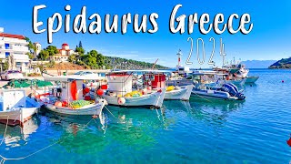 Epidaurus Greece a silent walking tour and epic drone shots of Ancient Epidaurus Greece 2024 [upl. by Birch983]