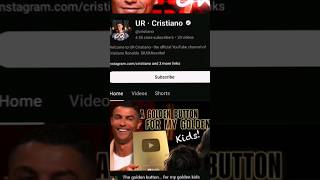 Cristiano Ronaldo YouTube Channel UR · Cristiano Breaks All Record 1 Million Subs in 90 Minutes [upl. by Rehpoitsirhc134]