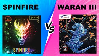 Der Materialspezialist Spinfire VS SpinLord Waran III Short Pimple Table Tennis Rubber Comparison [upl. by Edina]