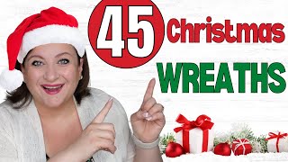 TOP 45 CHRISTMAS WINTER WREATH IDEAS 2022  DECO MESH DIY TUTORIAL [upl. by Modesty673]