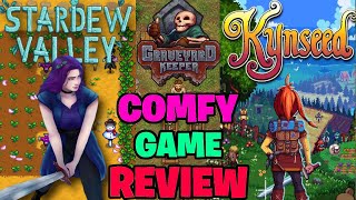 Stardew Valley VS Graveyard Keeper VS Kynseed Comparing Comfy Games Review [upl. by Kreegar]