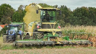 Krone BIG X 1180 mit JCB Fasttrac Fendt 828 Mercedes Arocs bei der Maisernte  LU Teichmann [upl. by Muire]