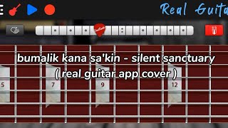 bumalik kana sakin  silent sanctuary  real guitar app cover guitar cover viral [upl. by Amato]