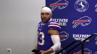 Micah Hyde amp Jordan Poyer upset with reporters question after loss vs New England [upl. by Arhaz]