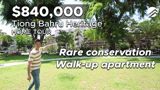 Tiong Bahru Heritage Rare Conservation Walkup Apt Home Tour  Moh Guan Terrace 840K Melvin Lim [upl. by Budde]