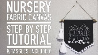 DIY Tutorial Fabric Banner Nursery Room [upl. by Giraud397]