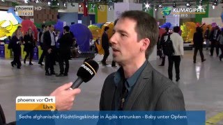 Klimakonferenz in Paris Sven Harmeling gibt Interview am 08122015 [upl. by Annahgiel400]