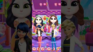 Marinette VS Adrien Miraculous makeover by My Talking Angela marinette adrien miraculou shorts [upl. by Aihsenak]