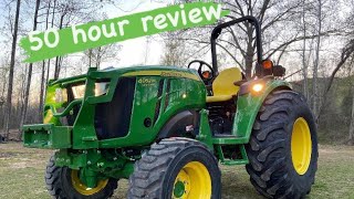 John Deere Compact Tractor 50hr review  4052M heavy duty [upl. by Drofnats]