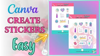 How to Make Stickers to Sell with Canva  Easy Process and Production [upl. by Nosniv]