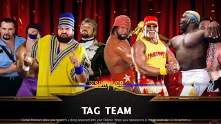 WWF Survivor Series 1988 almost 10 man tag minus 2 Match 4 [upl. by Kelcey]