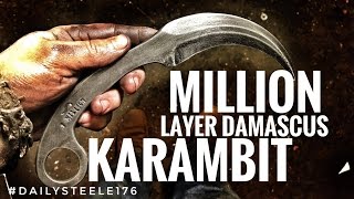 1 MILLION LAYER DAMASCUS KARAMBIT [upl. by Aiuqenehs]