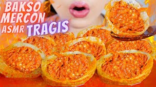 TRAGIS ASMR BAKSO MERCON KUAH MERCON  AUTO MULES😭😖  ASMR INDONESIA  NO TALKING [upl. by Ynnaj]