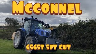 New Mcconnel 6565T5ft cut hedge cuttertrimmer newholland t6 finally out on dry fields Episode 100 [upl. by Jobina]