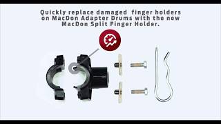 Split Finger Holders from MacDon Performance Parts [upl. by Diskson]