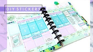 How to Make Planner Stickers Using Microsoft Word  Happy Planner Time Blocking Layout [upl. by Darra499]