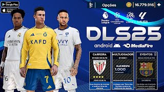 DLS 25 DOWNLOAD MEDIAFIRE OFFLINE COM NARRAÇÃO E MODO CARREIRA ATUALIZAÇÃO DREAM LEAGUE 2024 [upl. by Donela]