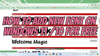 How to Add New Font on Windows 11  10 for FREE [upl. by Triley]