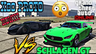 GTA 5 ONLINE  X80 PROTO VS SCHLAGEN GT quotDRAG RACEquot [upl. by Pantia]