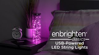 70512 Enbrighten Basics USBPowered LED String Lights  Overview [upl. by Maya]