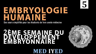 Embryologie humaine en Dardja 5 2ème semaine du développement embryonnaire [upl. by Shepherd]