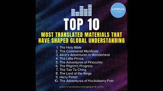 Top 10 Most Translated Materials that Have Shaped Global Understanding shorts [upl. by Carson]