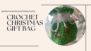 How to Crochet This Gift Bag Beginner Friendly Christmas Crochet Tutorial [upl. by Fronniah]