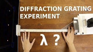 Diffraction Grating Experiment measuring wavelength  A Level Physics [upl. by Anawit329]