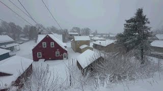 Negaunee gets hit by April blizzard [upl. by Pen412]