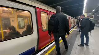 Riding the London Underground District Line train from Aldgate East to Monument  London UK [upl. by Veedis189]