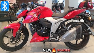 2024 Bluetooth📲 Tvs Apache RTR 160 4v New RC Red Colour amp Dual Disc🛞 ABS Model Full Review amp Price [upl. by Gelasias]