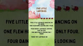 FingerplaysFive Little Ladybugs [upl. by Lila]