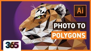 🐯 Photo to Polygons  Illustrator Tutorial 166365 [upl. by Aguie]