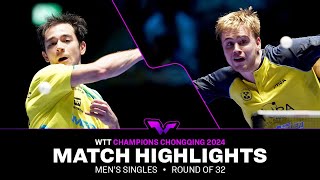 Hugo Calderano vs Truls Moregard  MS R32  WTT Champions Chongqing 2024 [upl. by Adiv]