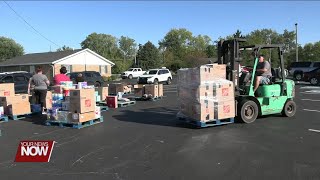 Volunteers in Wapakoneta collecting supplies for communities devastated by Hurricane Helene [upl. by Ainos]