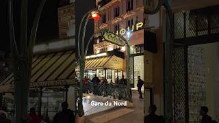 Paris gare du Nord  North Station france travel tourist walkingtour walkaround walk paris [upl. by Ijuy]