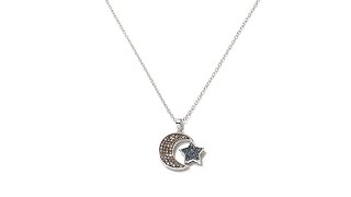 Rarities 034ctww Diamond Blue Champagne Moon Pendant [upl. by Rebak]