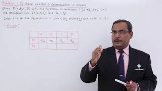 DBMS  Problem1 To check Whether a Decomposition is Lossless [upl. by Stevens]